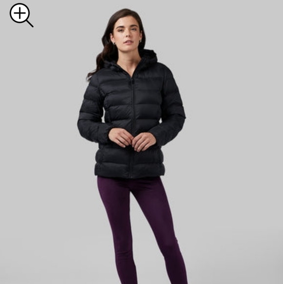 32 Degrees WOMEN'S LIGHTWEIGHT POLY-FILL PACKABLE HOODED JACKET - BLACK /XL - Picture 1 of 4